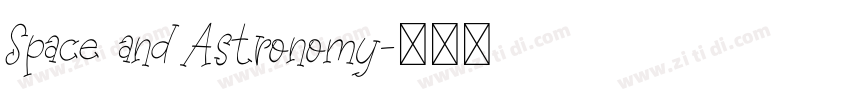 Space and Astronomy字体转换